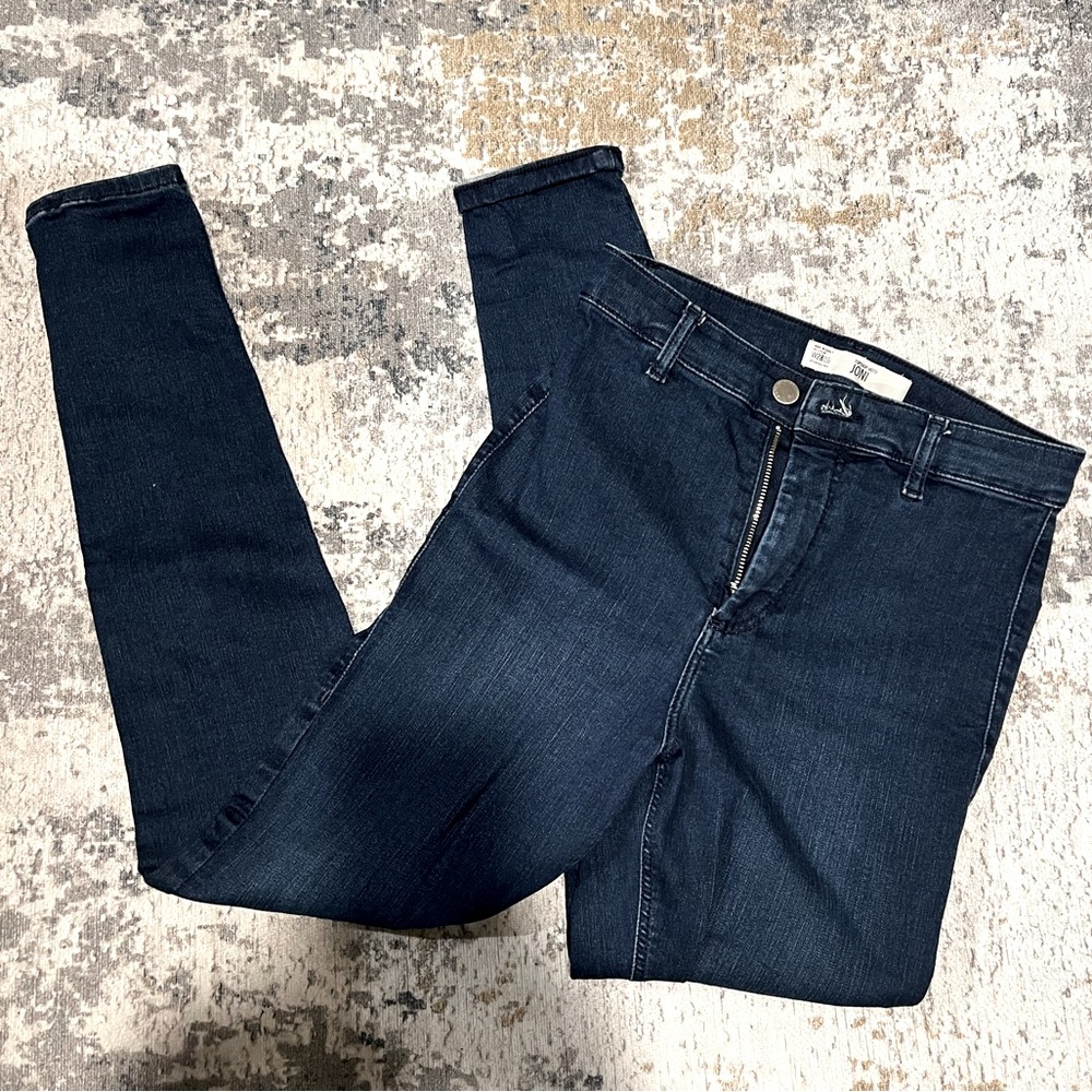 TOPSHOP Joni skinny high waisted jeans - dark blue